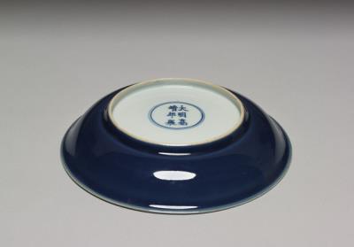 图片[3]-Dish with coblat blue glaze, Ming dynasty, Jiajing reign (1522-1566)-China Archive